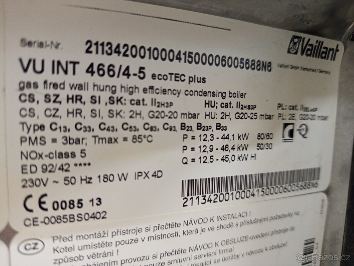 Kondenzační kotel Vaillant ecoTec plus VU INT 466 - 4