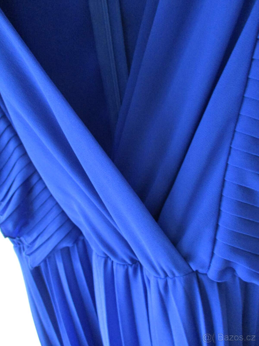 Dámské šaty midi plisované modré Numoco XL 42 - 4