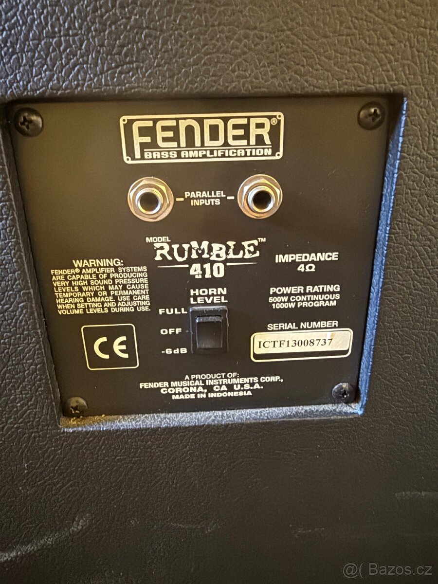 basový reprobox Fender Rumble 410 - 4