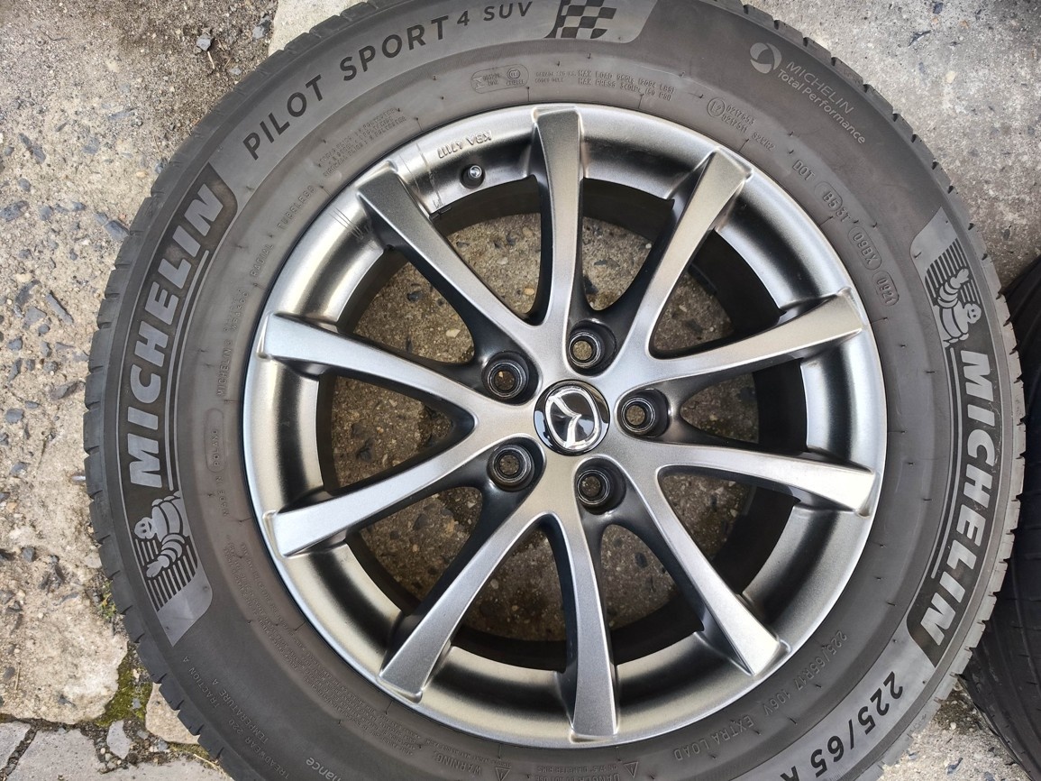 17"letní antracit alu sada 5x114 origo Mazda CX5 CX7 225/65 - 4
