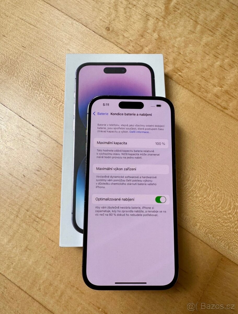 iPhone 14 Pro Deep Purple BATERIE 100% TOP - 4