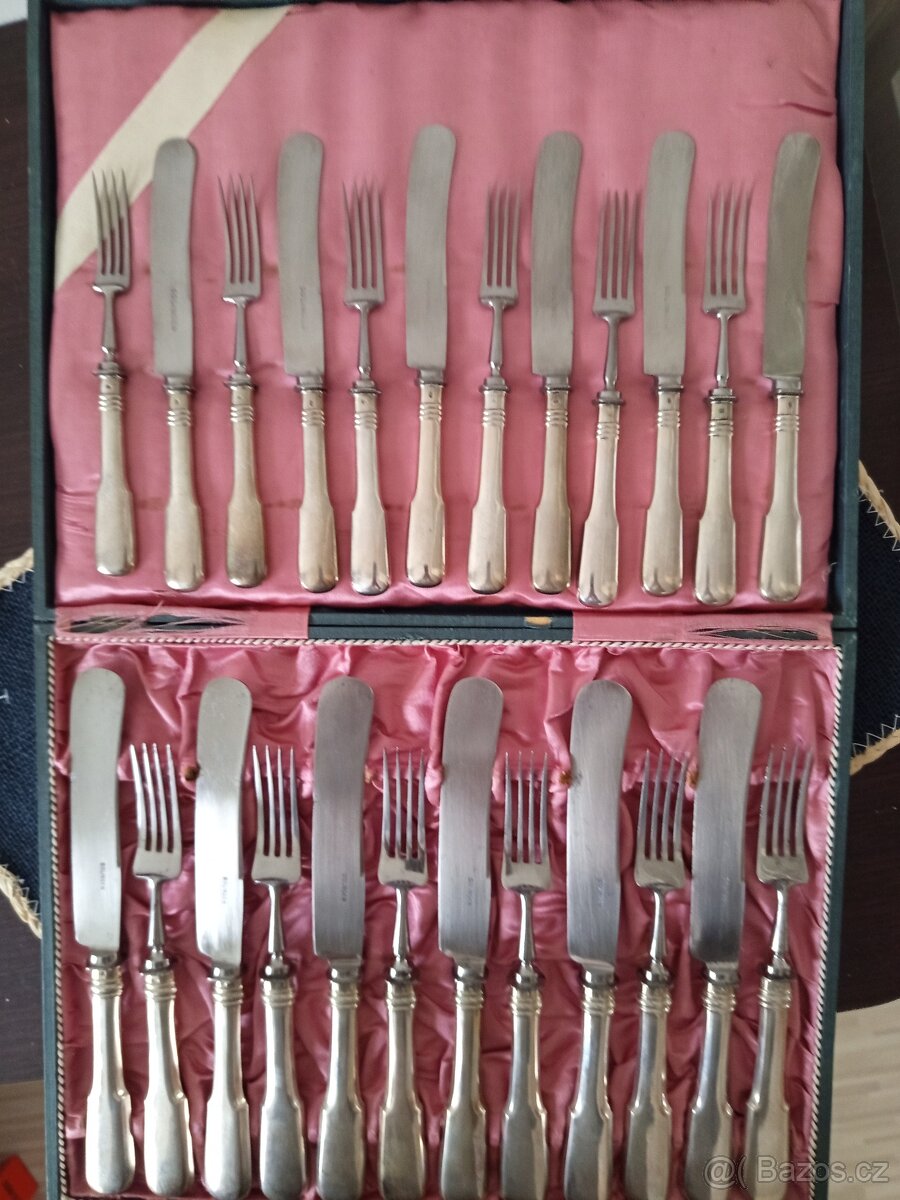 STAROZITNE STRIBRNE PRIBORY RAKOUSKO-UHERSKO - 4