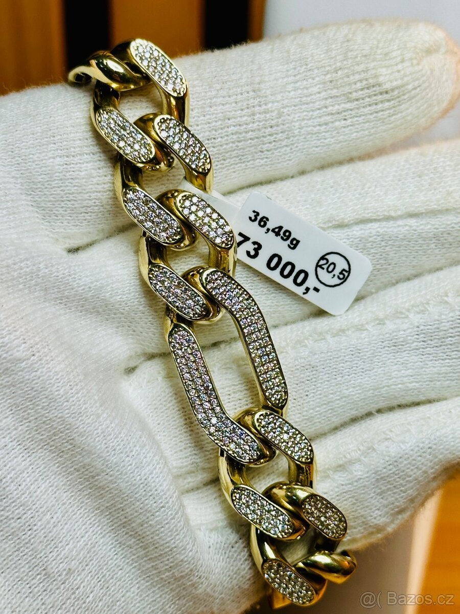 Zlatý náramek 36,49g - 4
