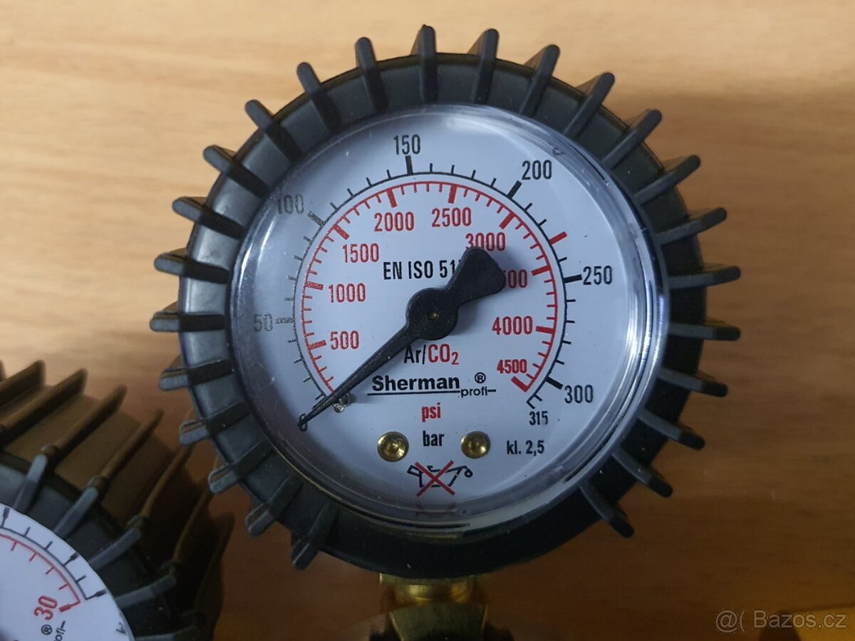 Nový redukční ventil Sherman MOUSE Ar/CO2 - 4