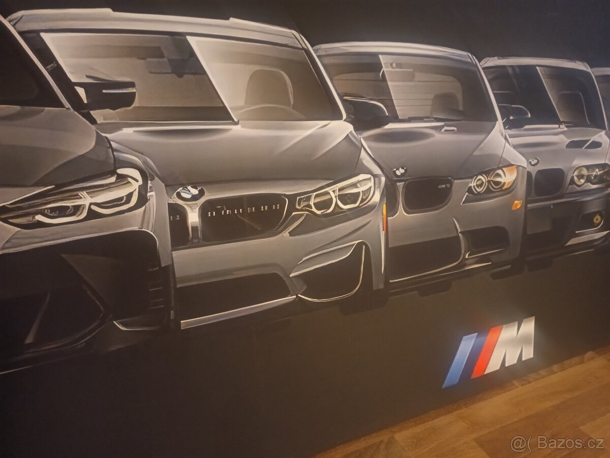 Prodám nový obří obraz evoluce BMW M3 formát 295x 95cm - 4