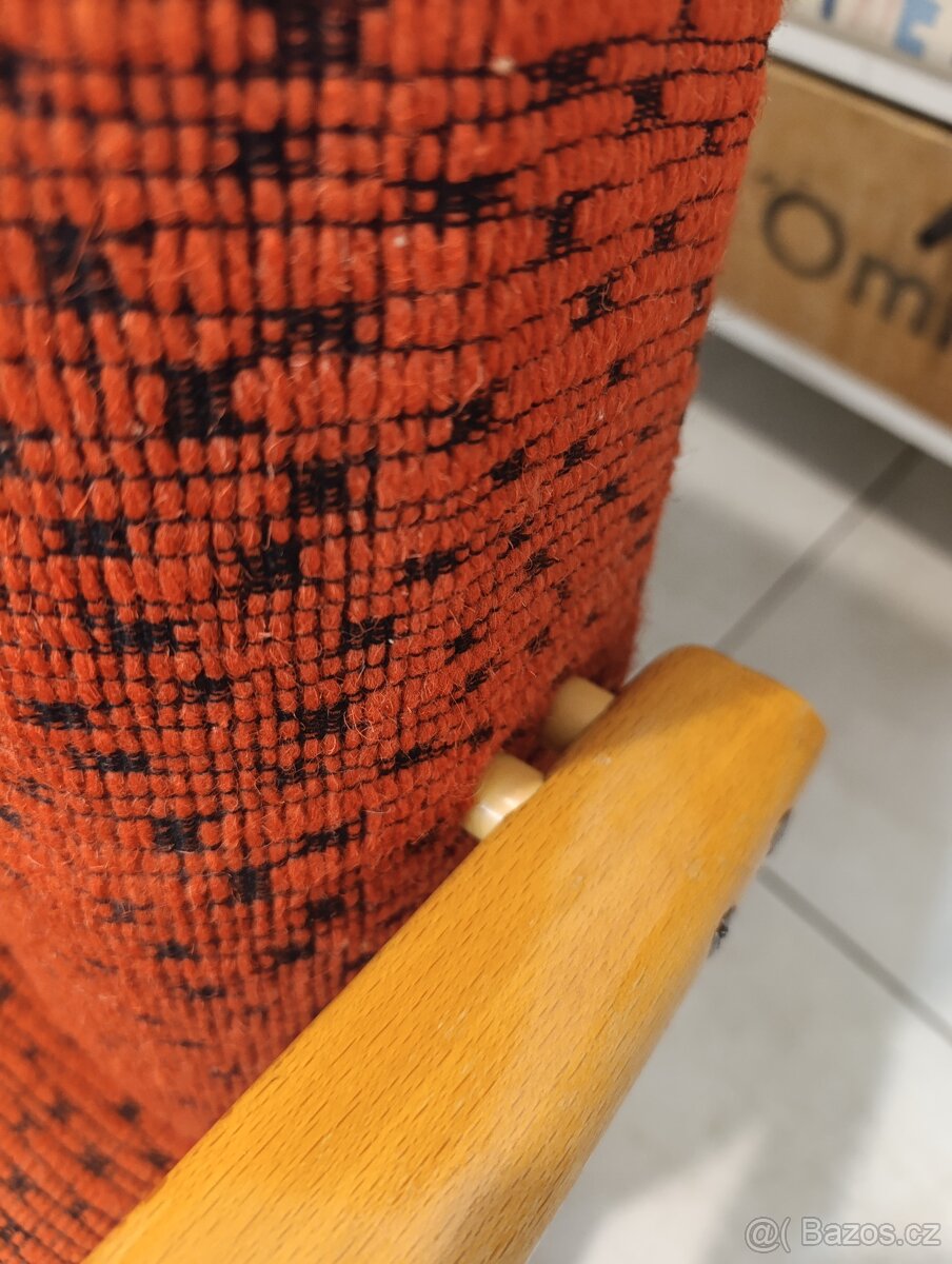 100%bytovy původní stav retro křeslo J. Šmídek,1957 - 4