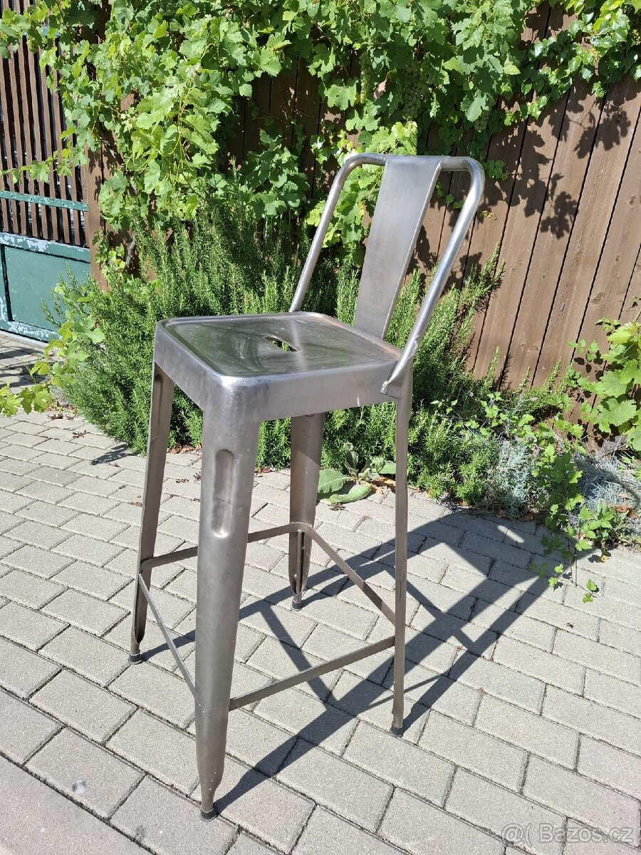 6x industriální kovové barové židle - 4