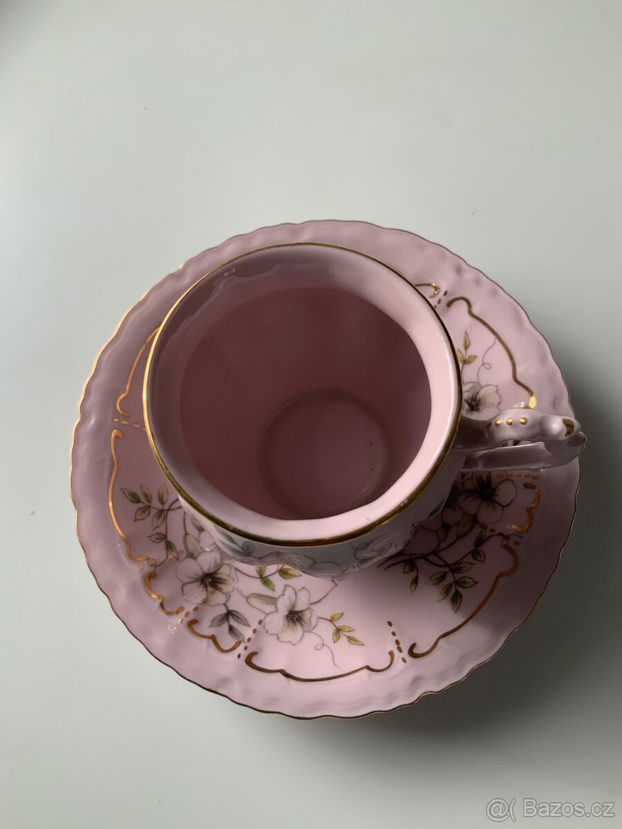 Šálek s podšálkem Růžový porcelán - 4