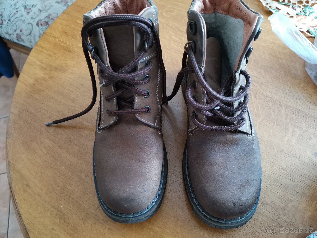 Použité kožené zimní boty 38 - 4