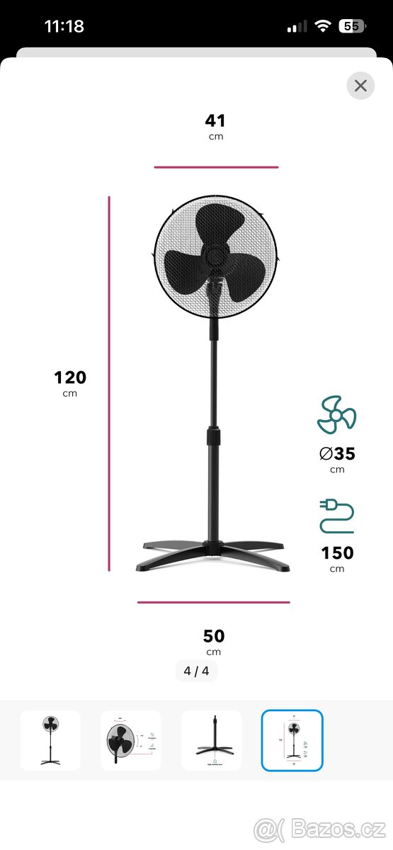 Stojanový ventilátor Home C301B | TOP stav - 4