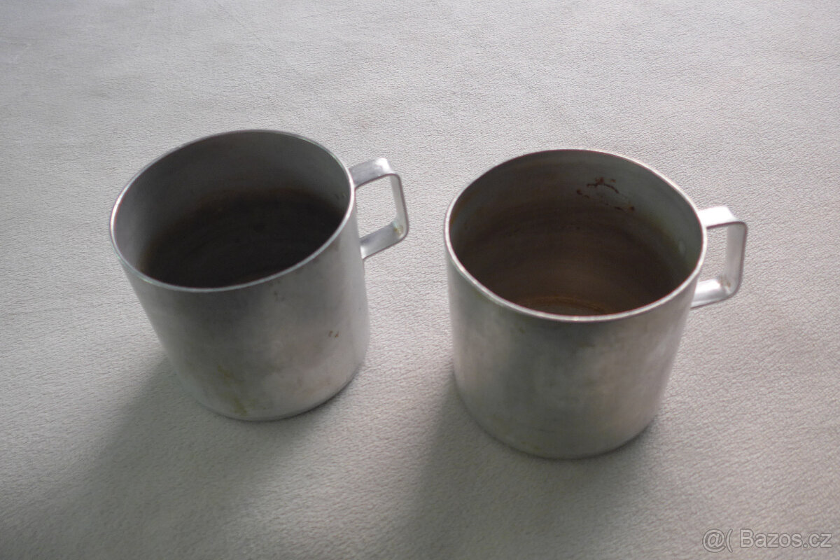 Staré Hrnky + Lžičky Hlinik 4ks - 4