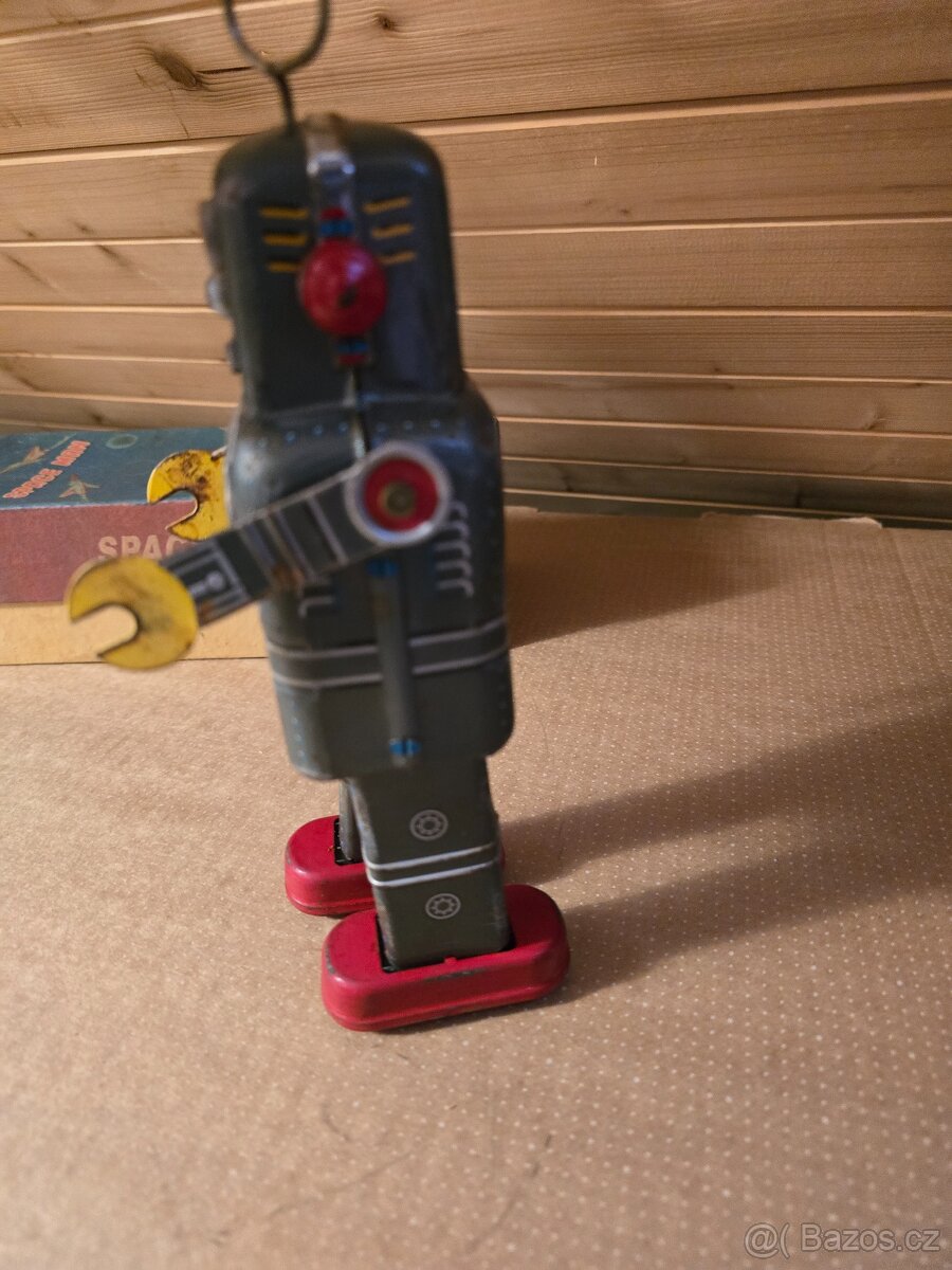 Stará vzacná hračka Robot s krabičkou - 4