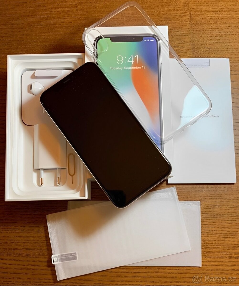iPhone X Stříbrná BATERIE 100% TOP - 4