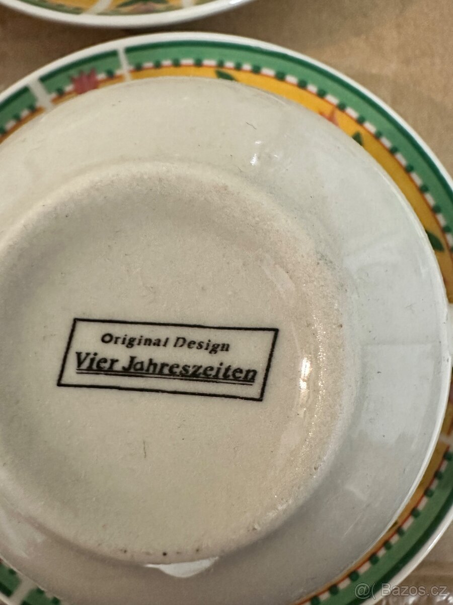 Sada hrnečků s podšálky Vier Jahreszeiten - 4