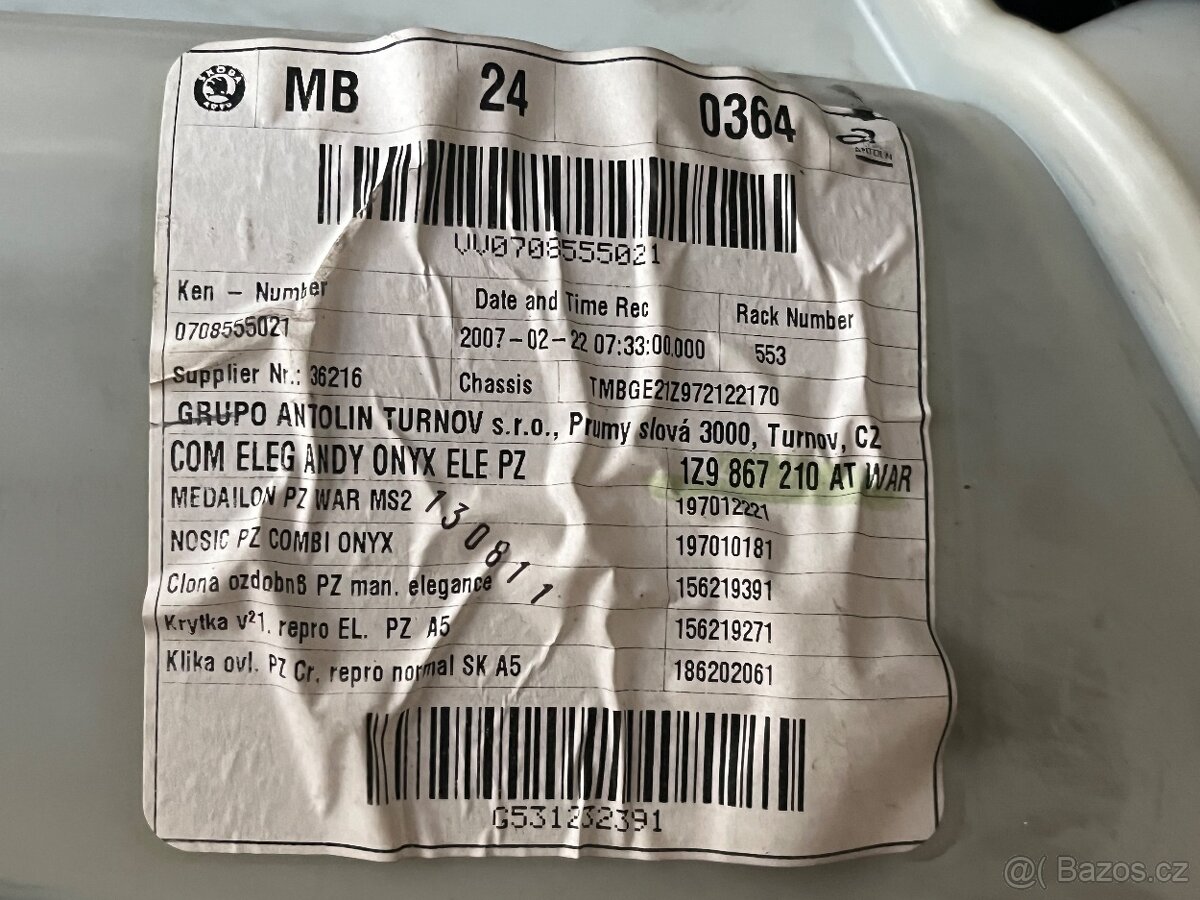 Čalounění dveří Tapec PZ ŠKODA OCTAVIA 2 Kombi - 4