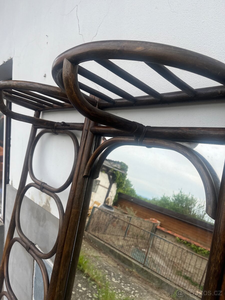 Věšáková stěna z bambusu ala Thonet - 4