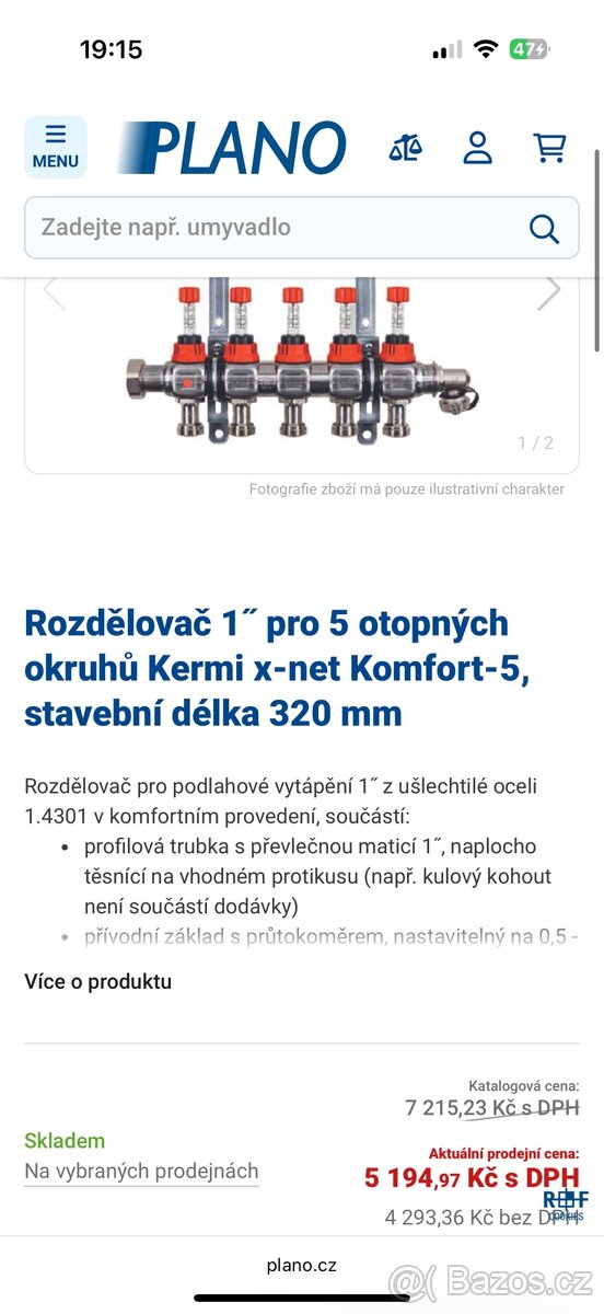 Rozdělovač podlahového vytápění - 4