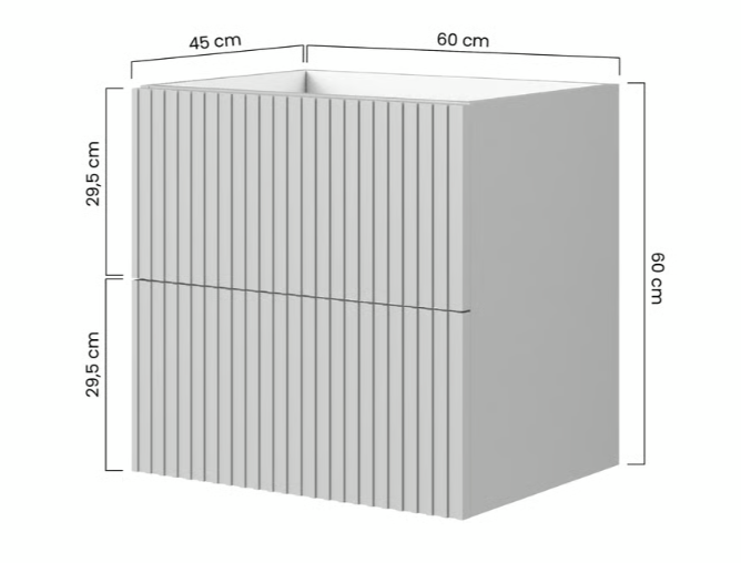 Závěsná skříňka pod umyvadlo Nicole 3x 60 cm - 4