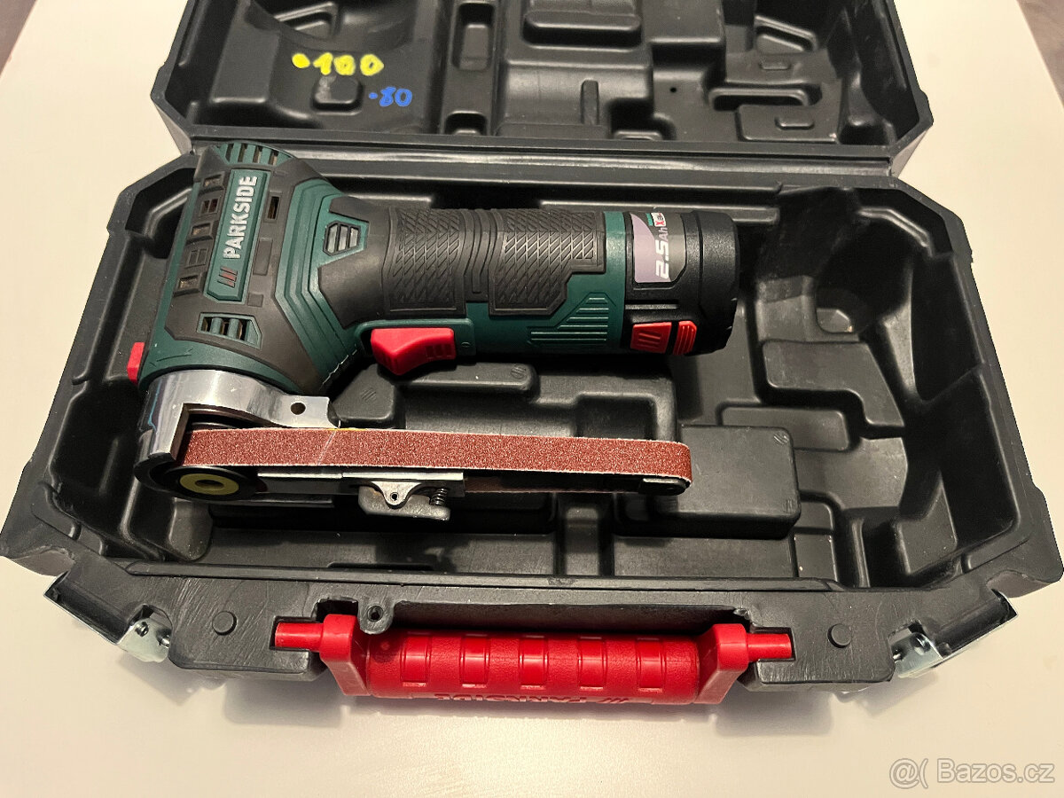 Sada pásové brusky 10x330mm Parkside PWSA 12-Li A1 - 4