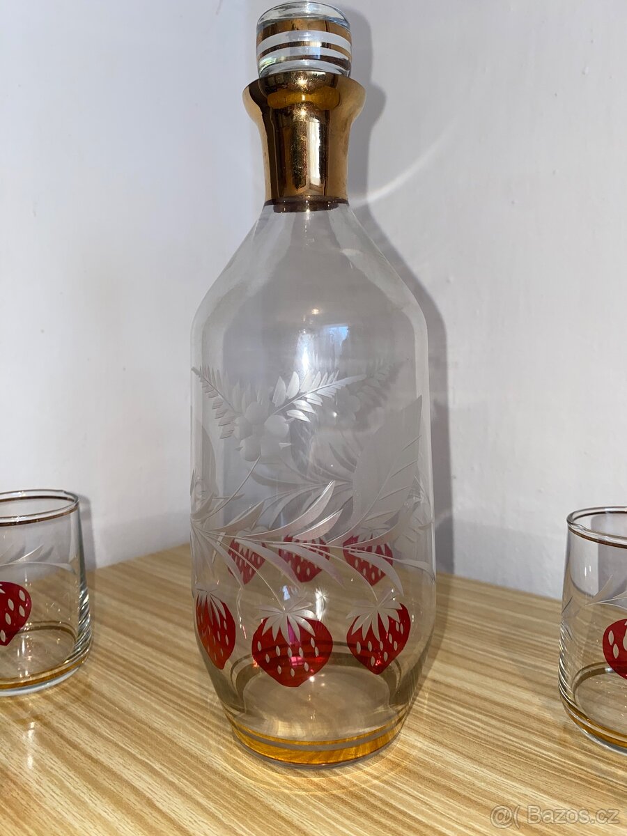 Retro karafa se 6 skleničkami - 4