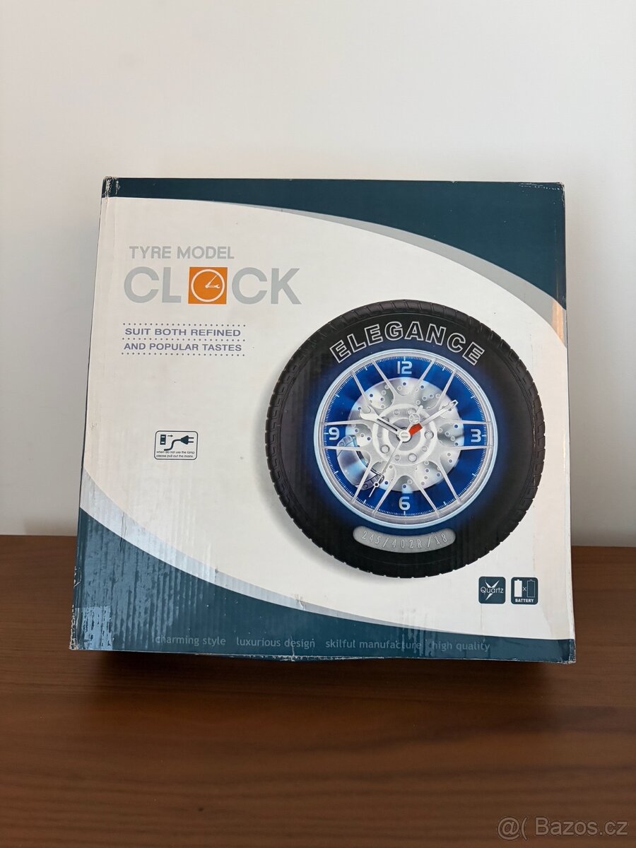 hodiny ve tvaru pneumatiky — Tyre Model Clock "Elegance" - 4