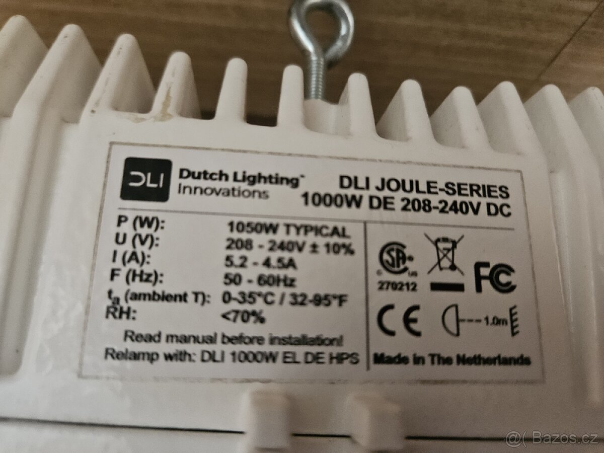 4x DLI JOULE-Series 1000W + control box DUTCH LIGHTING - 4