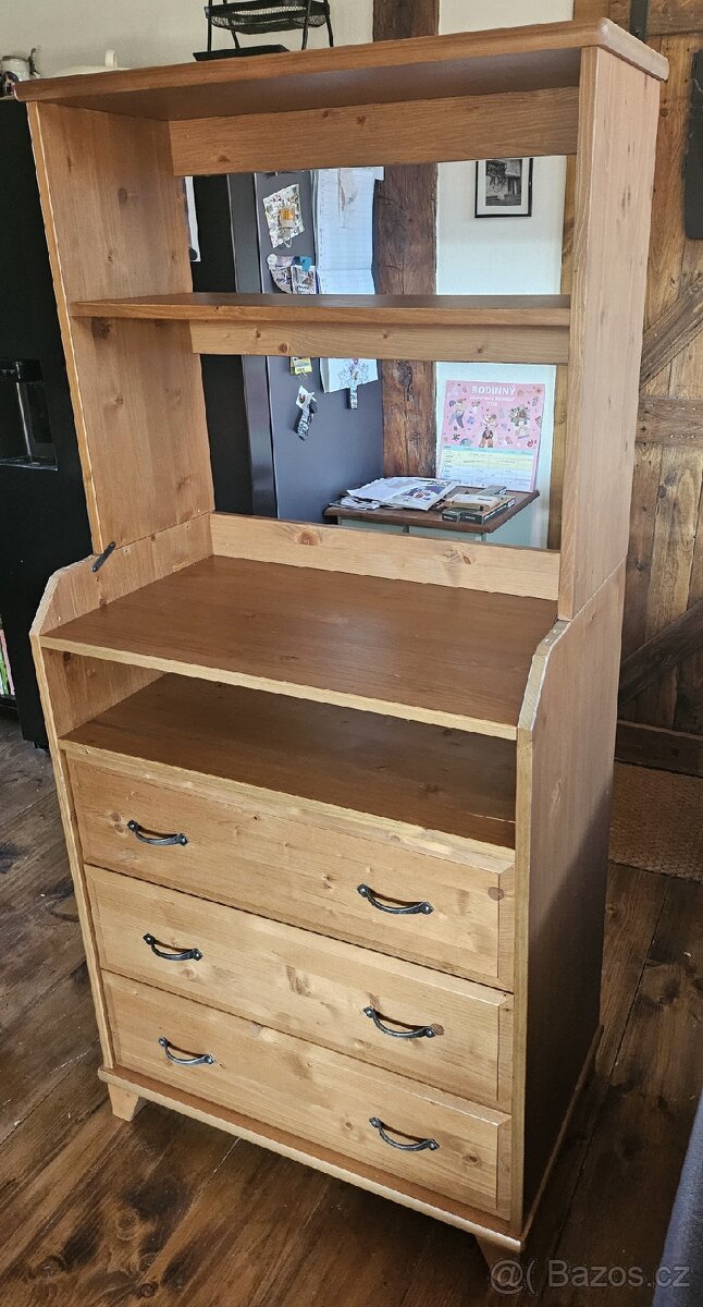 Komoda Ikea Diktad/Leksvik mořidlo antik - 4