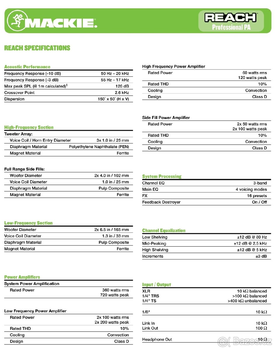 Mackie REACH (profesionální PA reproduktor) - 4
