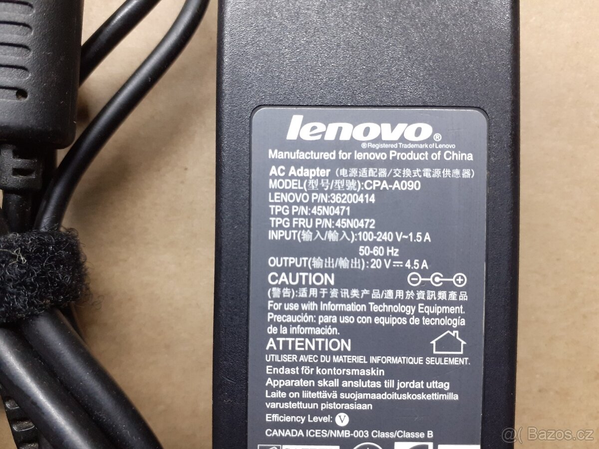 Nabíječka notebooku Lenovo 20V, 4,5A č.15 - 4
