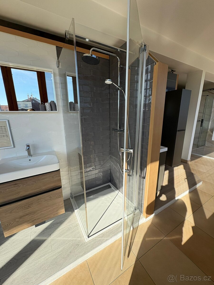 Sprchový kout + vanička 80x80cm Ronal(Sanswiss) - 4