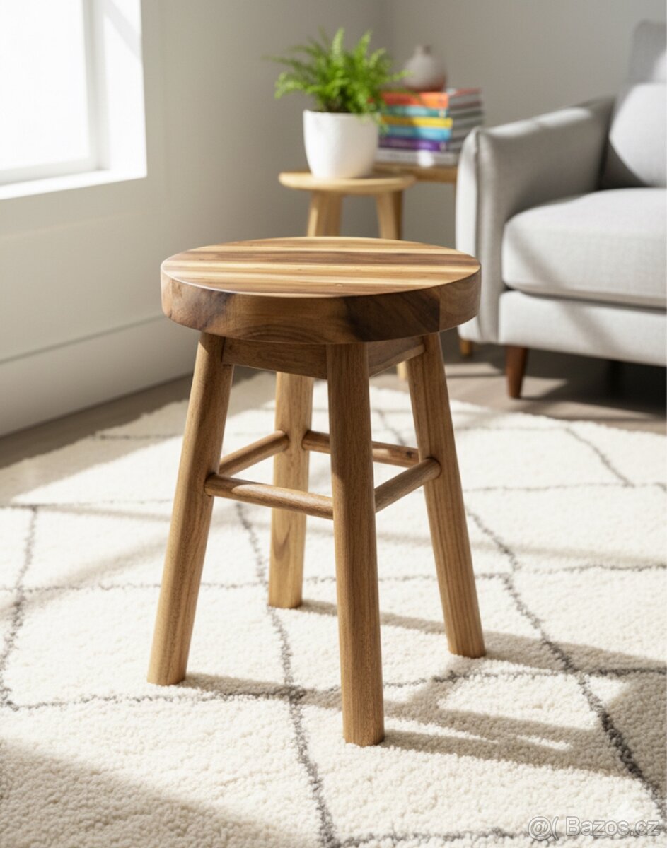 Dřevěná stolička z masivu - 4