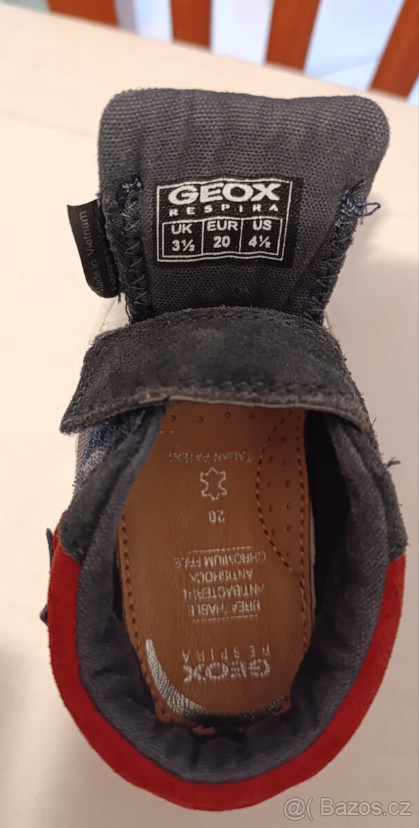 Kožené tenisky capáčky Geox vel. 20 - 4