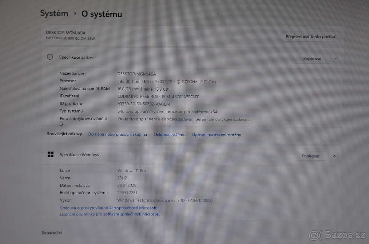 HP Prodesk 800 G3 Mini PC i5/16GB/SSD 256GB/záruka - 4