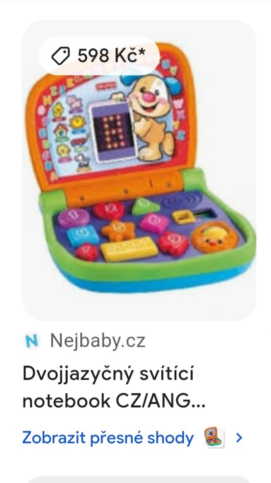 Dětský notebook FisherPrice nákupní košík - 4