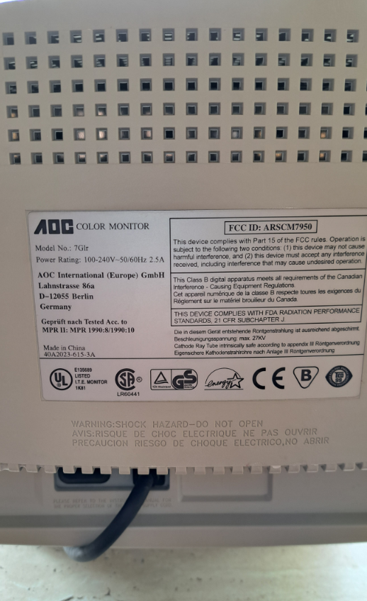 monitor AOC Spectrum 7GLr 17 palců, 4:3 - 4