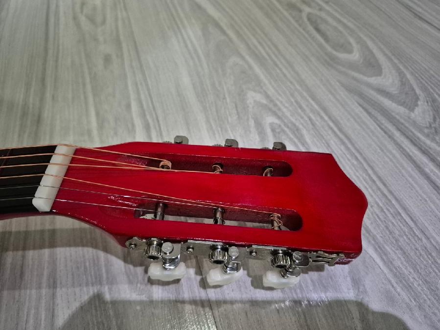 Kytara akustická 3/4, velká, délka 99cm, barva žlutohnědá - 4