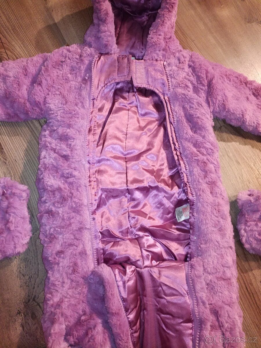 Tepla kombineza F&F 3-6mes, fialova - 4