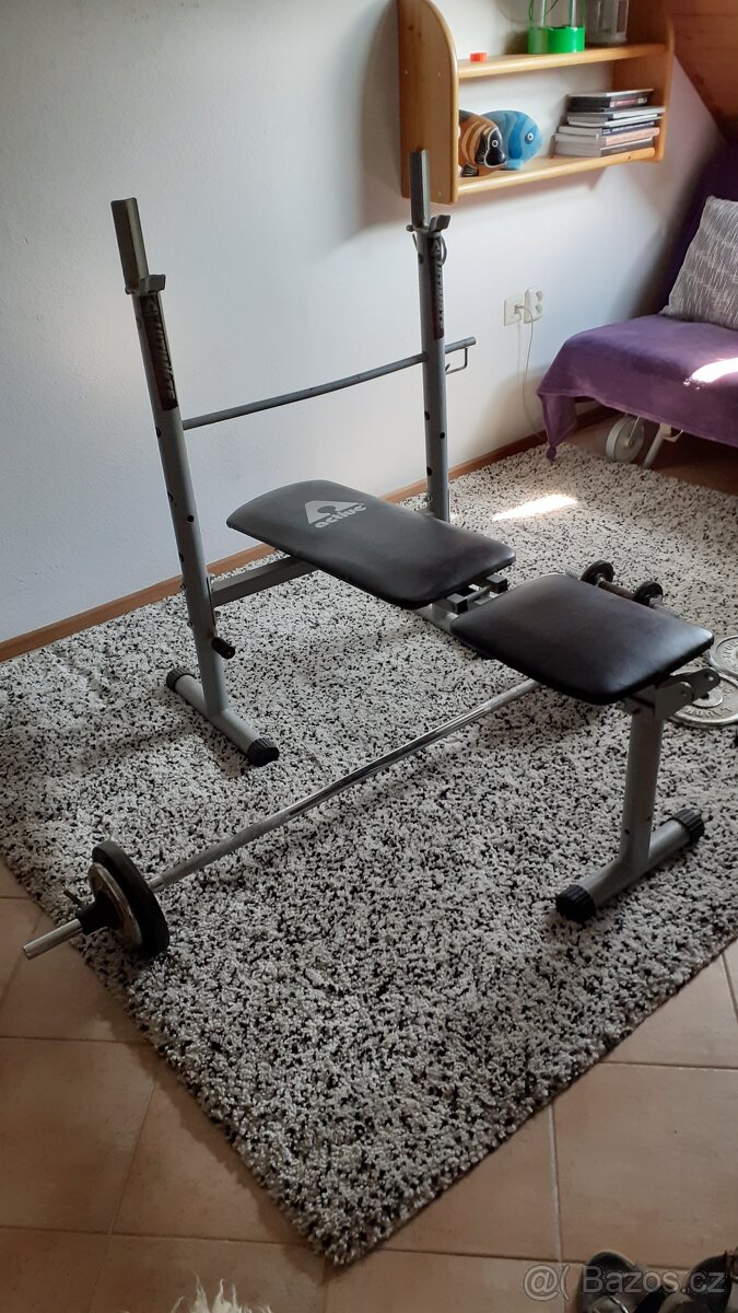 Posilovací lavice + činkový set - 4