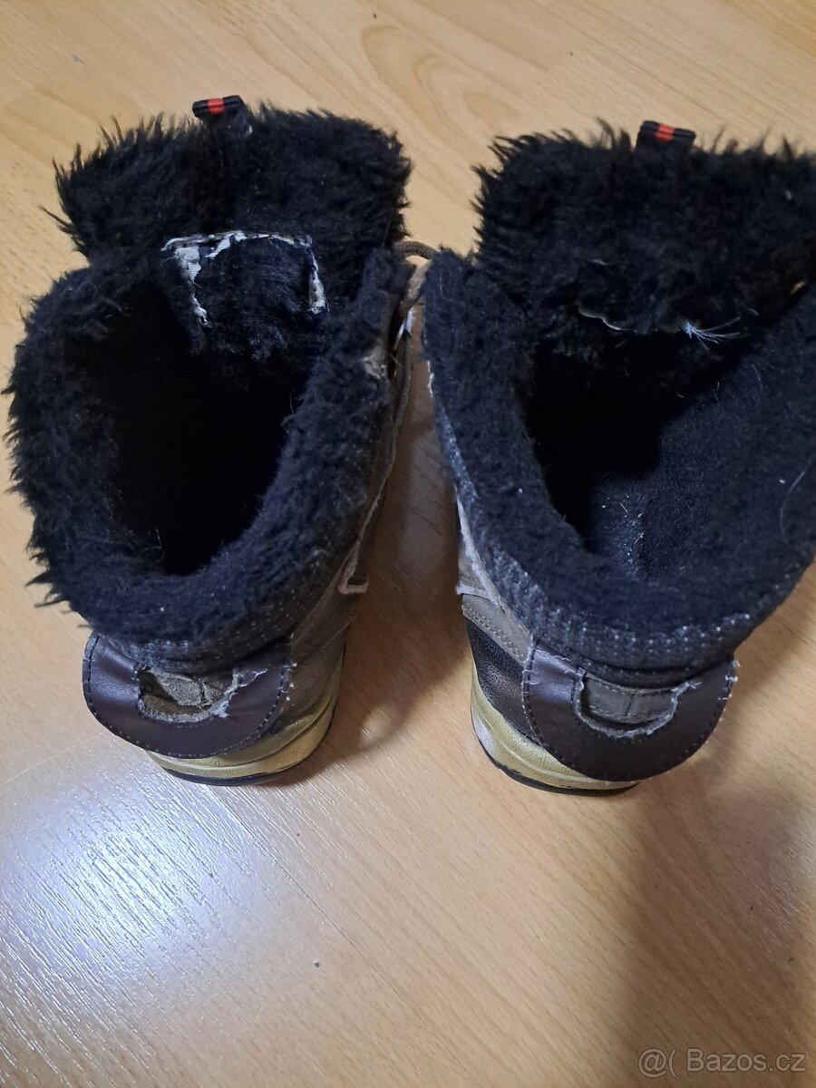 Zimní kožené boty vel. 32/33 - 4