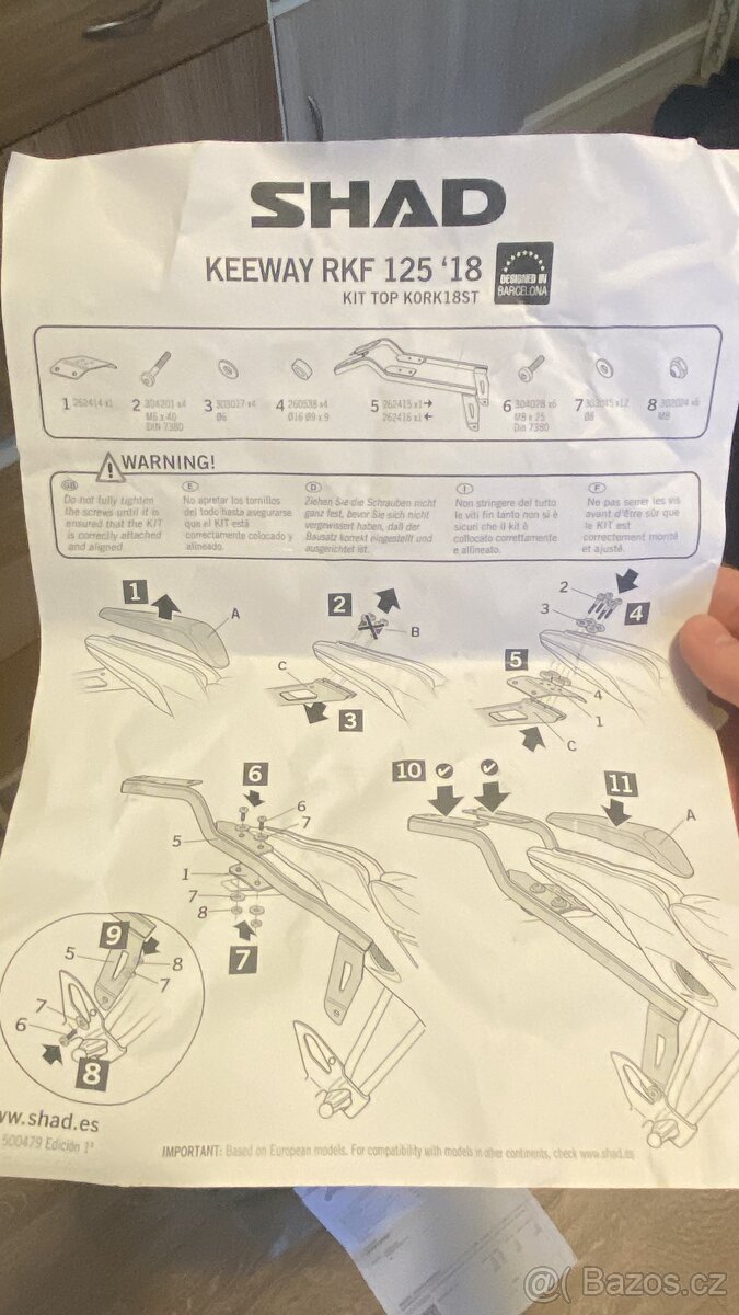 Držák kufru na keeway rkf 125 - 4