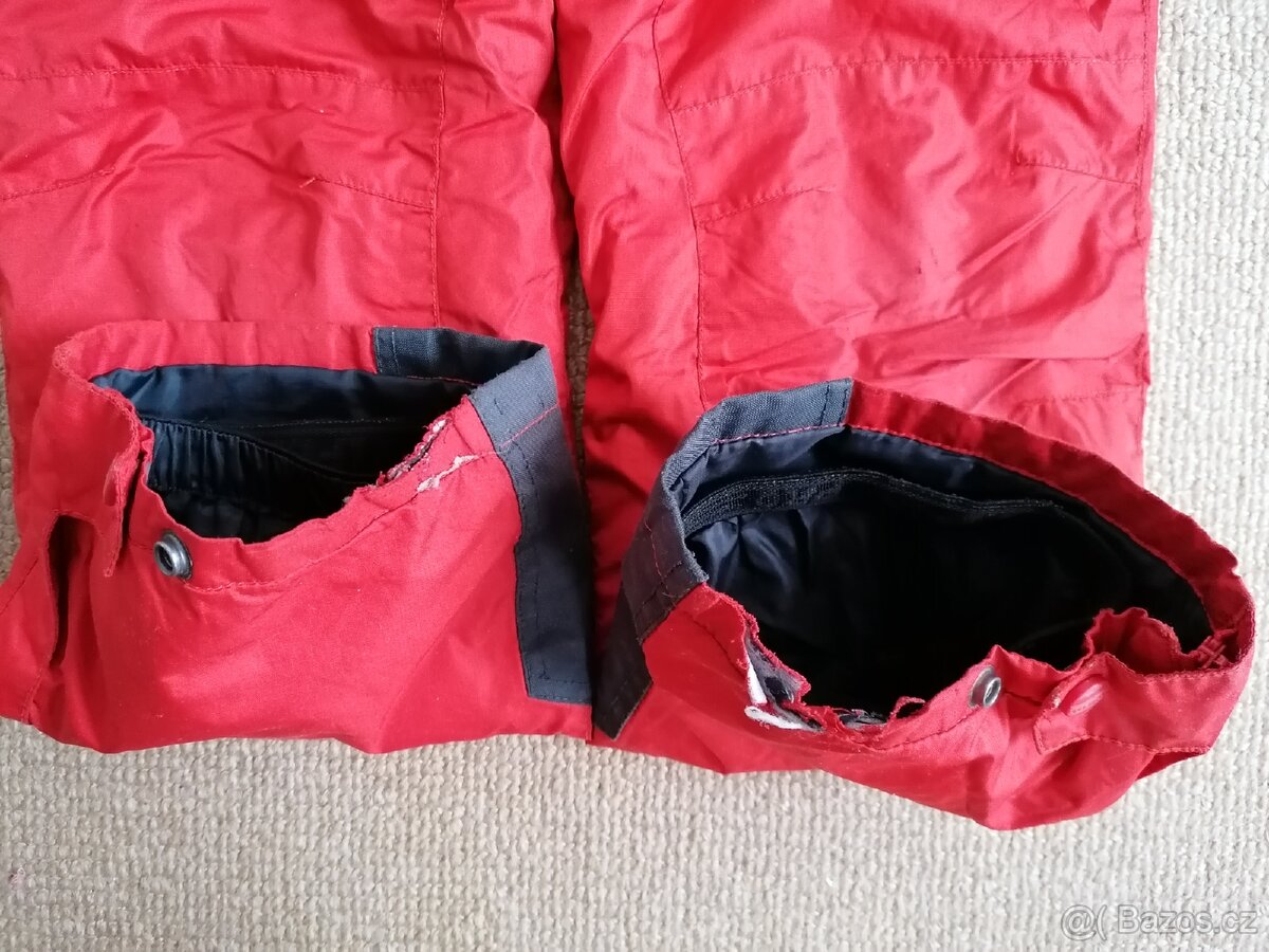 ZIMA: Červené lyžařské kalhoty zn. AlpinePro, v. 128/134 - 4