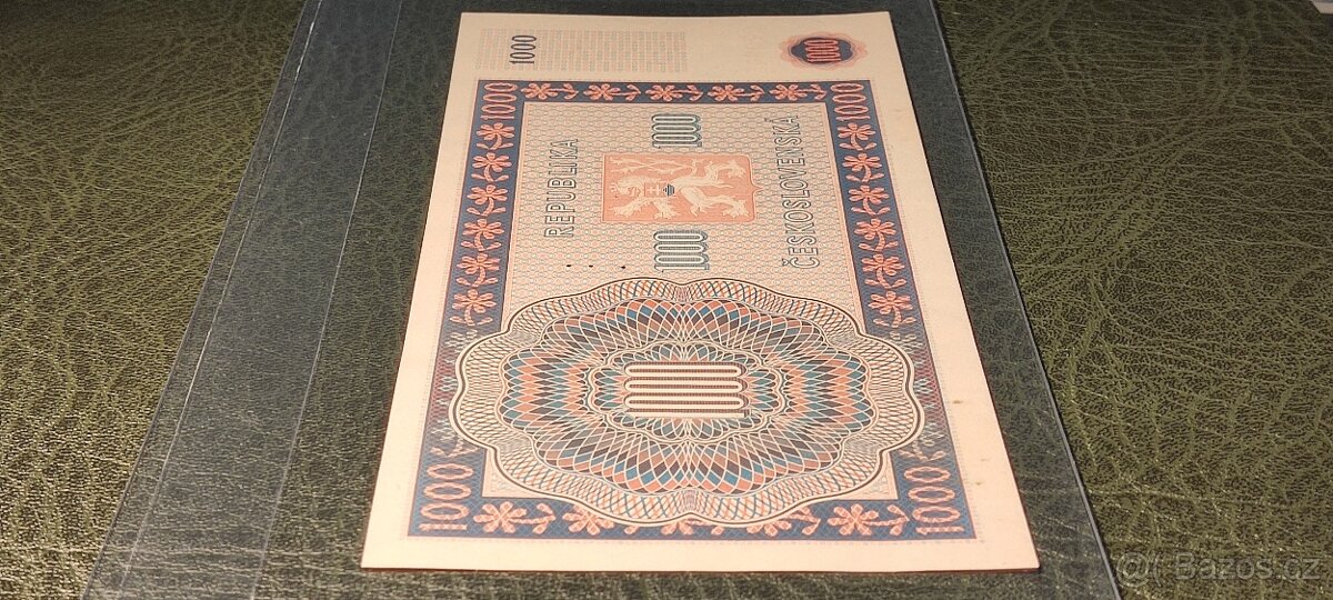 1000 k. ČSR 1945 série B 02 perforace 3 m.d. top stav - 4