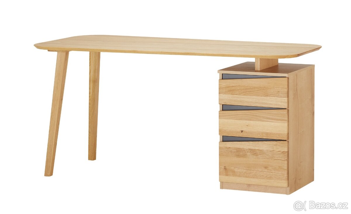 Psací, Pc počítačový stůl z masivu dub Berlin Germany - 4