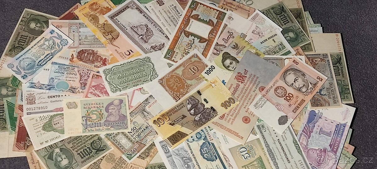 Pěkné bankovky po sběrateli množstvím 160ks - 4