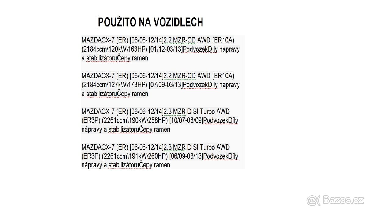 Čep spodního ramene Mazda EH4434300 - 4