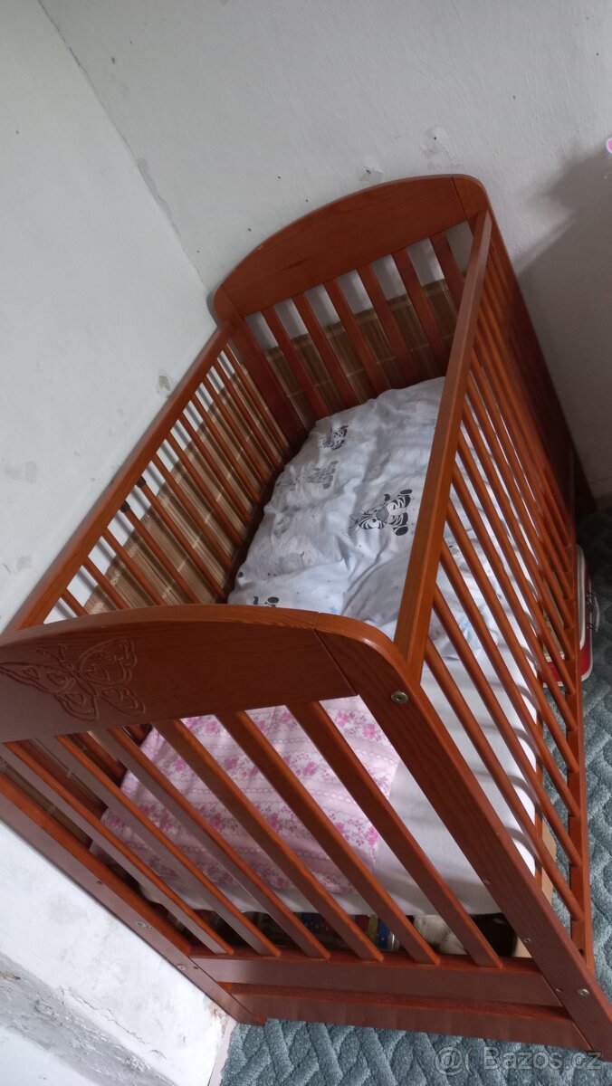 Dětská postýlka Puppolina s matraci, prostěradlem - 4