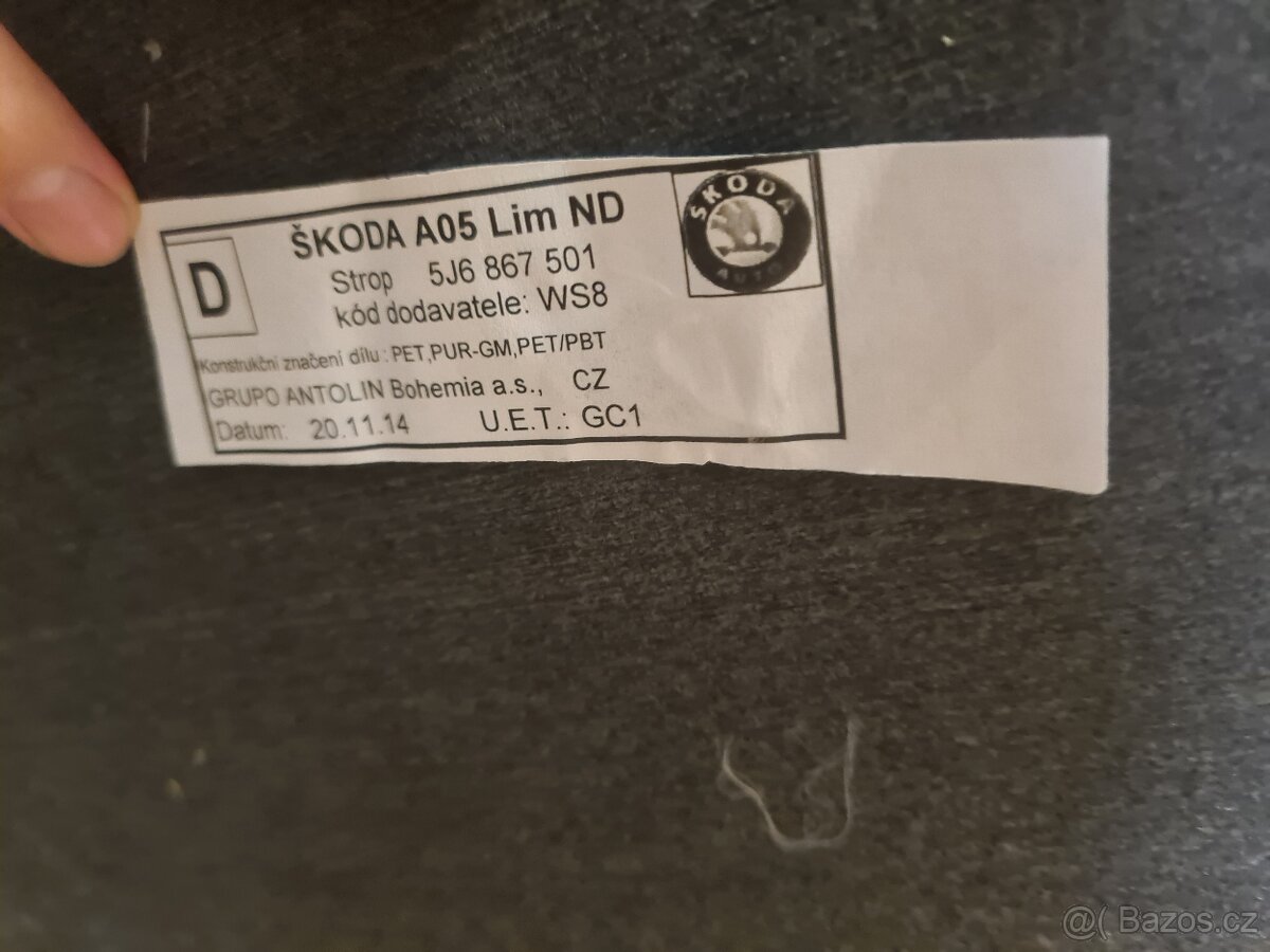 NOVÁ Stropnice Fabia 2 Hatchback (krátká) ORIGINÁL - 4