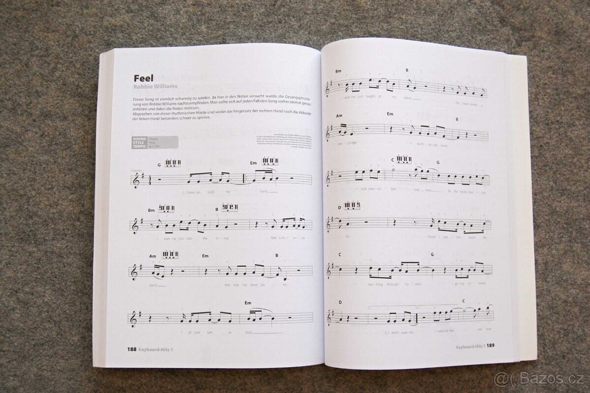 Keyboard Hits 1 - noty s melodickou linkou a akordy - 4