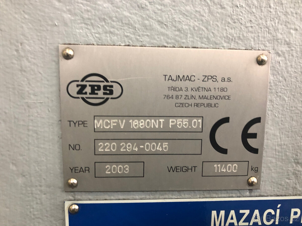 obráběcí centrum vertikální ZPS MCFV 1680 NT - 4