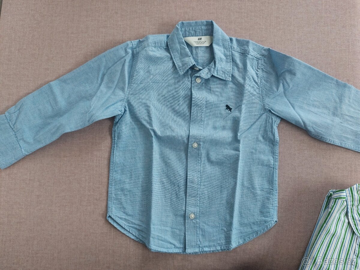 2x chlapecké košile H&M vel. 104 (3-4r) - 4